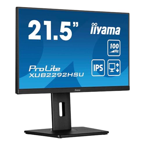 Iiyama Prolite Xub2292Hsu-B6 54,6 Cm 21,5" Monitor Led Ips Full-Hd 100Hz Hdmi Dp Usb3.2 Altezza, Pivot Freesync