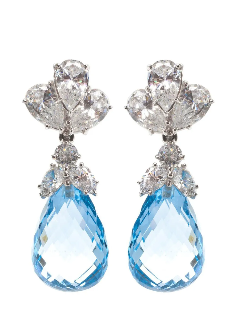 Fantasia by Deserio AQUA BRIOLETTE DROP EARRING - Blu