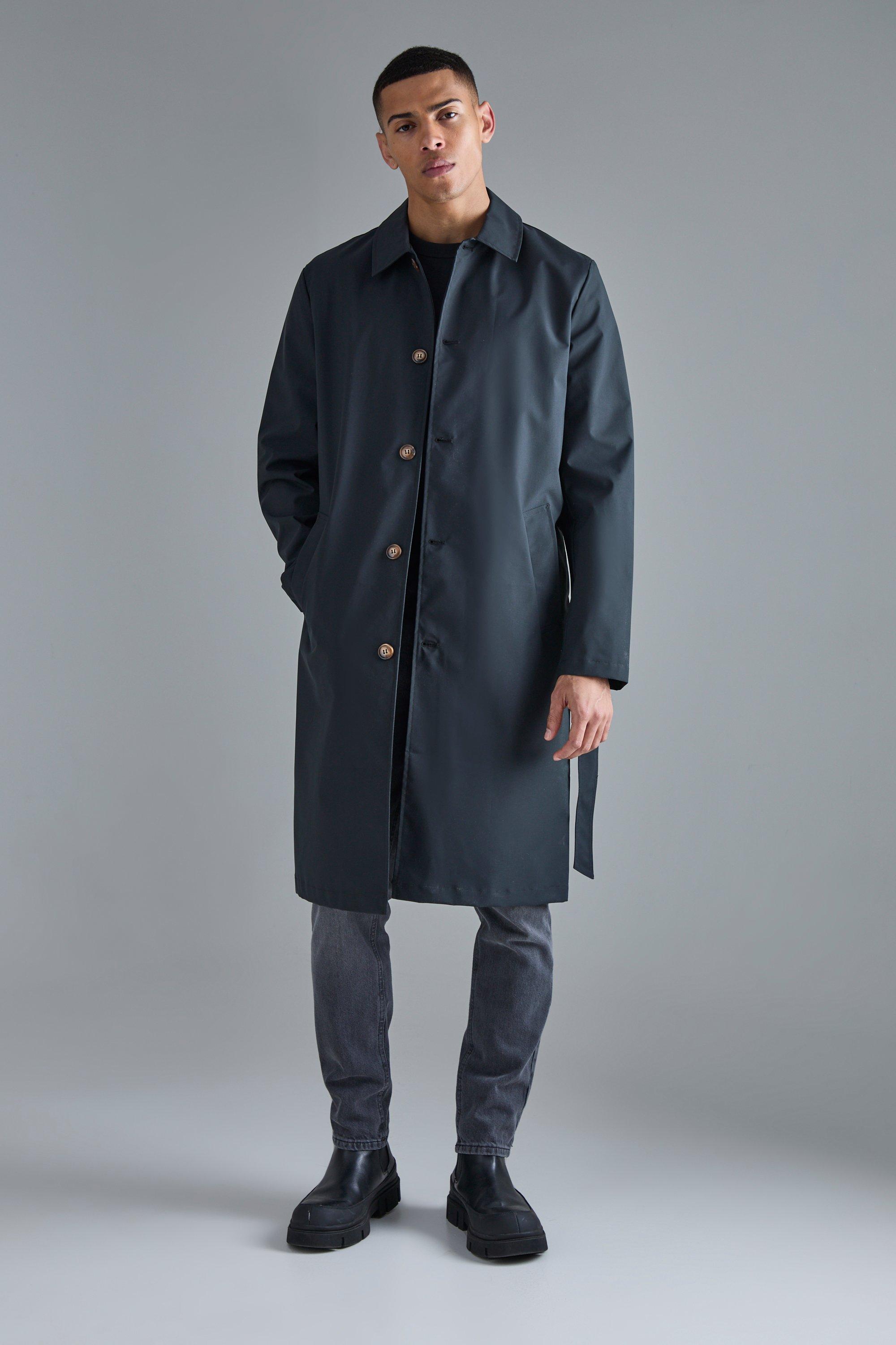 Classic Belted Trench Coat, Nero