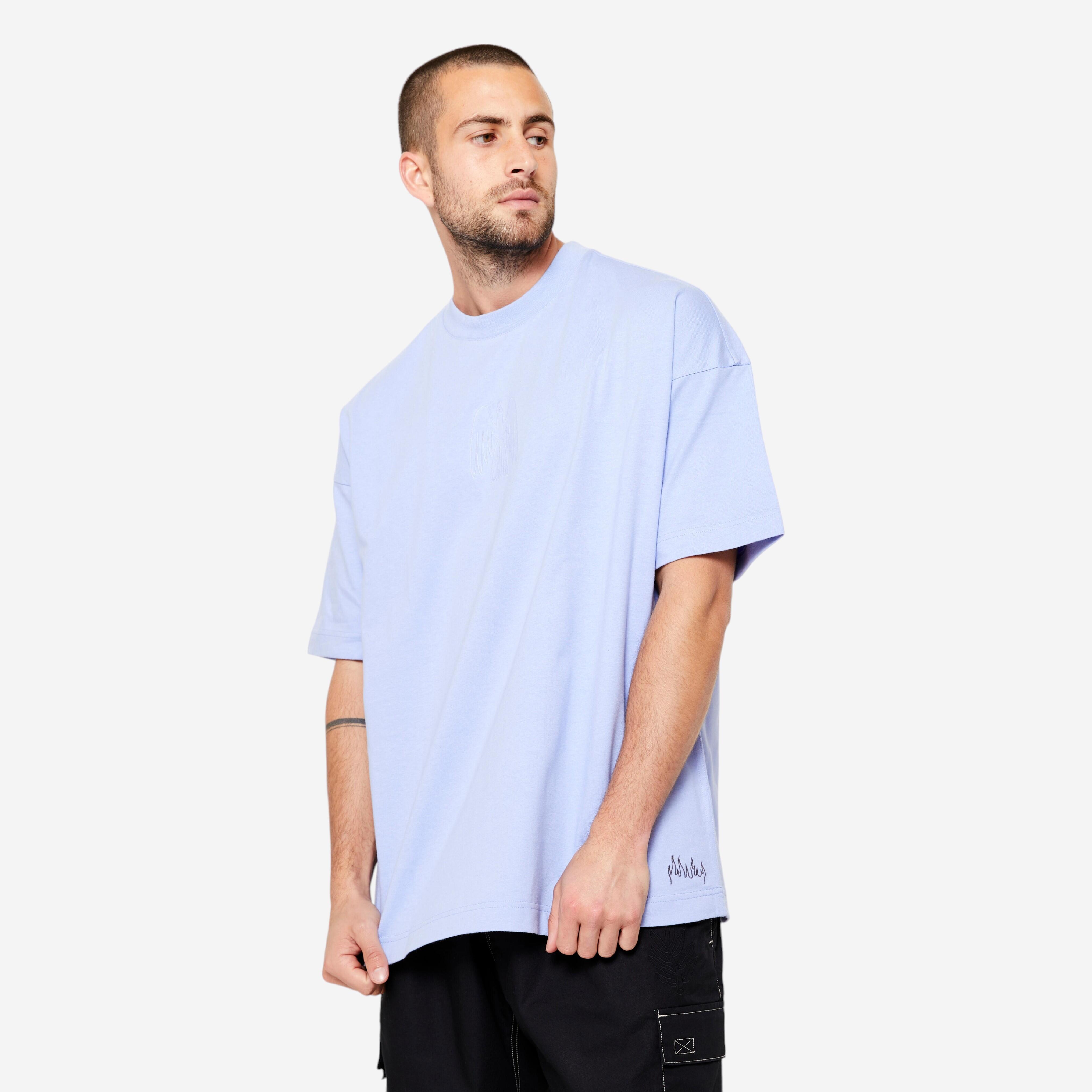 Decathlon | Maglia skateboard 500 DAMESTOY larga blu |  Decathlon