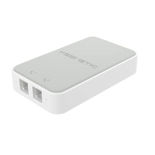 Keenetic Linear (Kn-3110), 2Xrj11/Fxs, Adattatore Voip Per Keenetic, Compatibile Con Tutti Gli Operatori