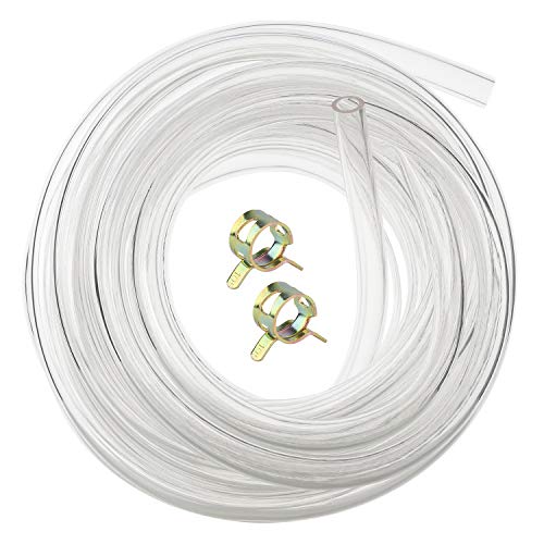 Hyber&Cara Tubo Flessibile In Pvc Trasparente Per Uso Alimentare, Tubo Dell'Acquario, Tubo Dell'Acqua, Tubo Dell'Aria, Diametro 8 Mm X 11 Mm, 5 Metri,