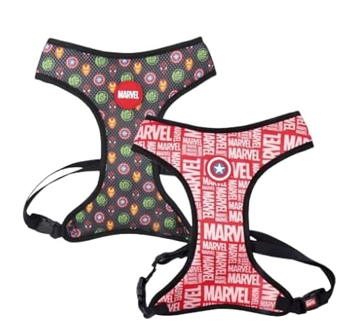 Cerdá Life'S Little Moments - For Fan Pets - Pratica Pettorina Con Trama Marvel E Tessuto Resistente | Realizzato Al 100% In Poliestere, Con Gancio Me