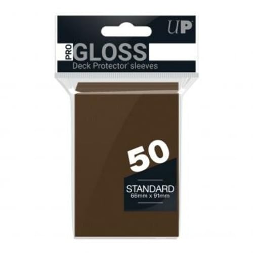 Ultra-Pro 43002 Bustine Standard Pro Gloss, Marrone, 50 Pezzi, Colore Brown, 330541