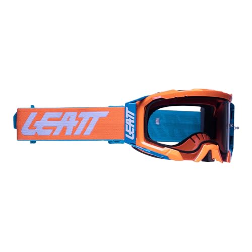 Leatt 8022010370 Maschera Velocity 5.5, Neon Arancione, Grigio Chiaro 58%