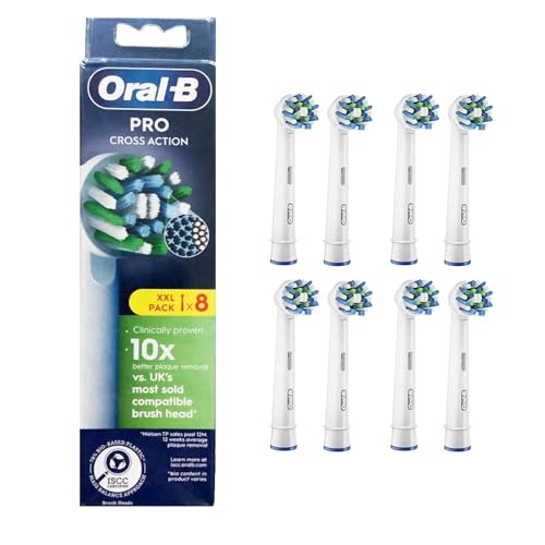 Oral-B Pro Cross Action - Testina Per Spazzolino Elettrico, A Forma Di X E Setole Angolate Per Una Rimozione Più Profonda Della Placca, Confezione Da