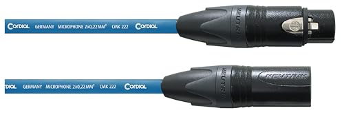Cordial Cables - Cavo Per Microfono Xlr 5 M, Colore: Blu