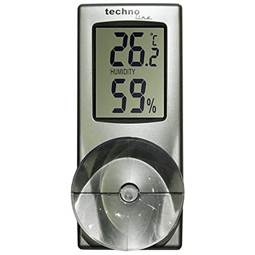 Technoline Ws 7025 Termometro Finestra Con Ventosa, Argento
