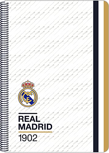 Libreta Folio 80 H. Tapas Duras Real Madrid 1ª Equip. 23/24