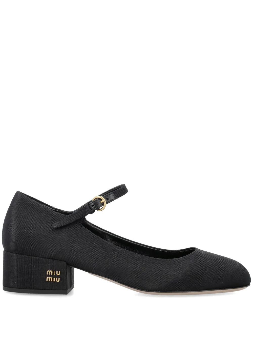 Miu Miu MIU MIU 35 MID HEEL MARYJANE PUMP MOIRE - Nero