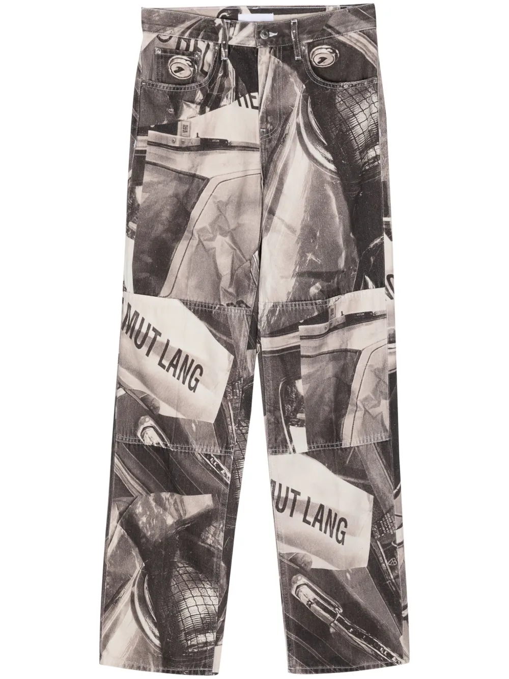 Helmut Lang all-over photographic-print jeans - Nero