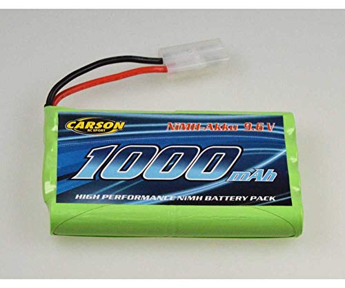 Carson Nimh 500608215 - Spina Tamiya 9,6 V, Batteria Di Ricambio Per Veicoli Rc, Accessorio