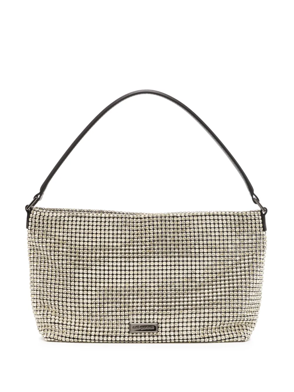 Self-Portrait medium chainmail shoulder bag - Argento