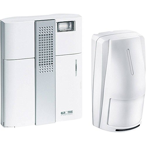 Grothe Mistral 43315 - Set Campanello Wireless Con Sensore Di Movimento, 300 M, Colore: Bianco