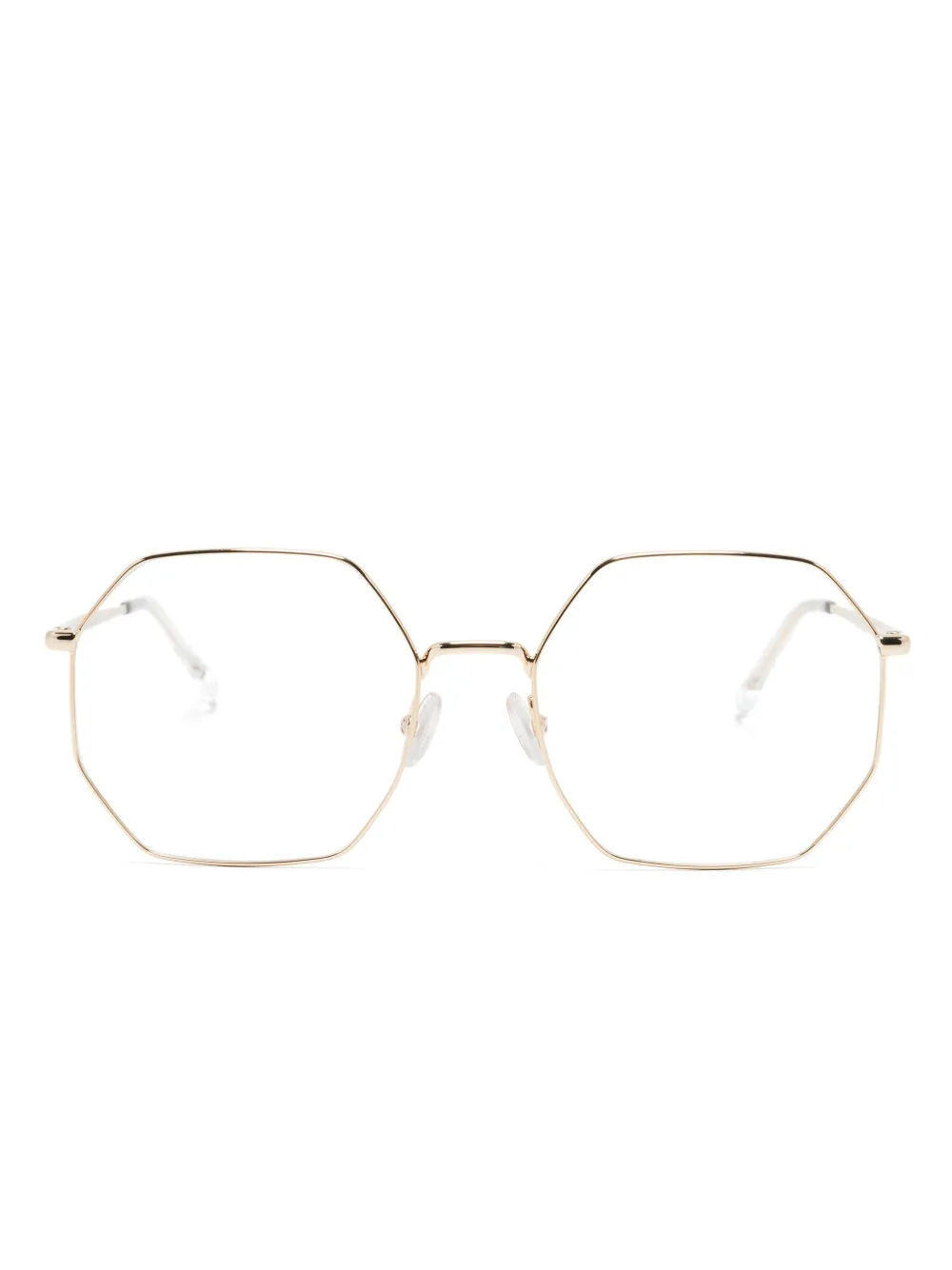 Isabel Marant Eyewear stainless-steel geometric-frame glasses - Oro