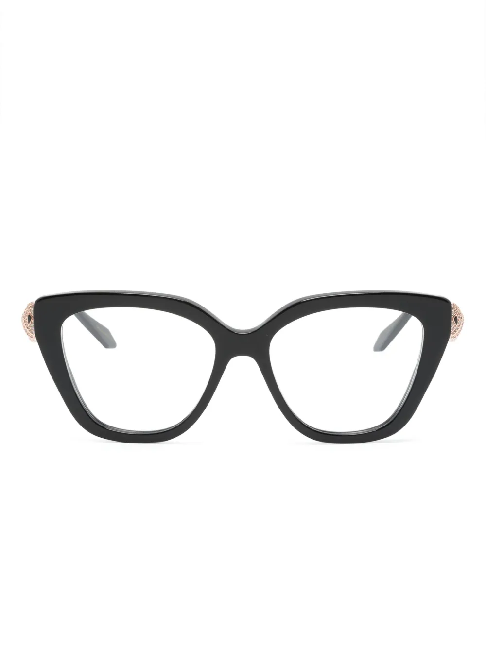 Bvlgari Serpenti-motif butterfly-frame glasses - Nero