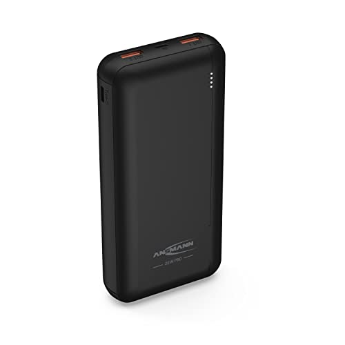 Ansmann Powerbank 20000Mah Pd 20W Fast Charging Power Bank 2 Porte Usb E 1 Porta Usb Type-C Con Caricatore Indicatore Di Stato Led Compatibile Con Iph