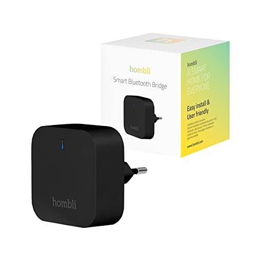 Hombli Ponte Bluetooth Intelligente - 1 Hub Per Tutti I Sensori Wireless Hombli, Ble 4.2 E 5.0, Portata Wifi 50M, Portata Bluetooth 90M - Nero