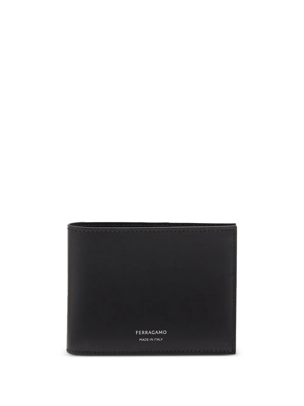 Ferragamo Portafoglio bi-fold in pelle - Nero