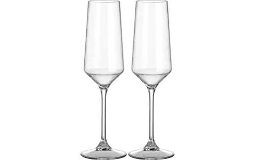 Brunner 0830217N.C71 Set Prosecco Riserva, Set 2 Calici Trasparenti Da Prosecco Per Campeggio, Barca, Picnic, Calici Infrangibili In Tritan, Volume 25