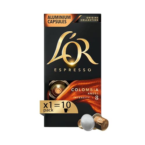 L'Or - Capsule Caffè Espresso Colombia - Compatibili Con Macchine Nespresso®* Original - 10 Capsule In Alluminio - Intensità 8
