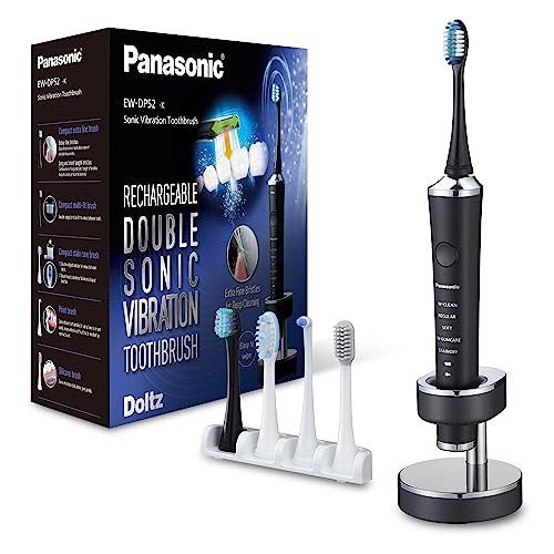 Panasonic Ew-Dp52-K803 - Spazzolino Elettrico Ricaricabile A Doppia Vibrazione, 1 Ora Di Ricarica