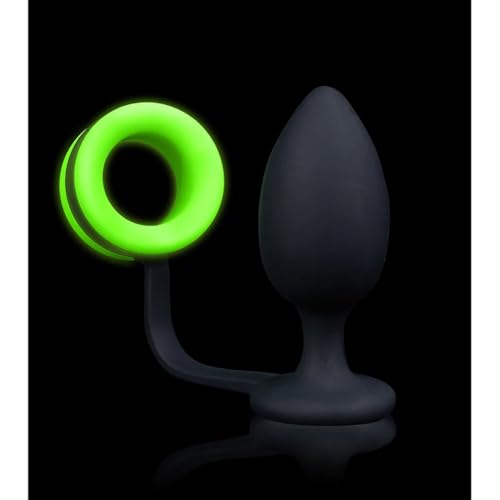 Shots Ouch Butt Plug W/Cock Ring - Glow In The Dark