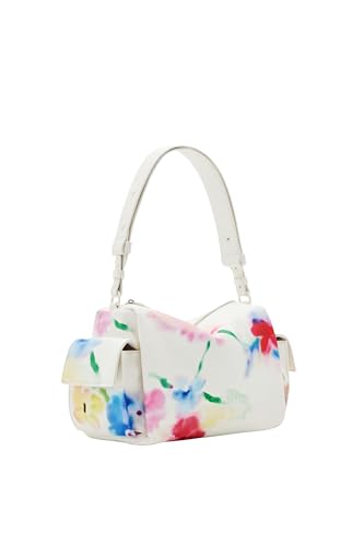 Desigual Bag_Liquidflower Ha, Accessori In Poliuretano Donna, Bianco