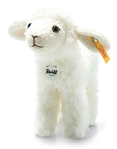 Steiff- Anni, Agnello, 16 Cm, Peluche Per Bambini, Morbido E Avvolgente, Lavabile, Crema (074233), Colore