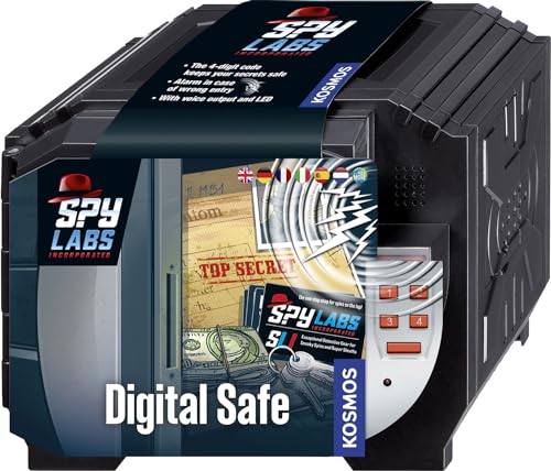 Kosmos 617271 Spy Labs Incorporated Digital Safe, Protect Your Secrets With A Code And Voice Alarm, Detective Toys For Children From 8 Years, Multilin