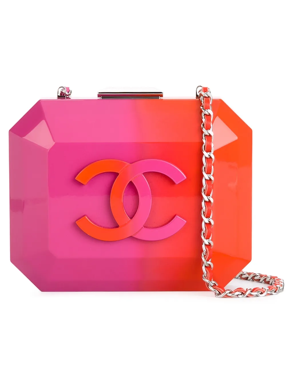 CHANEL Pre-Owned plastic logo clutch - Giallo