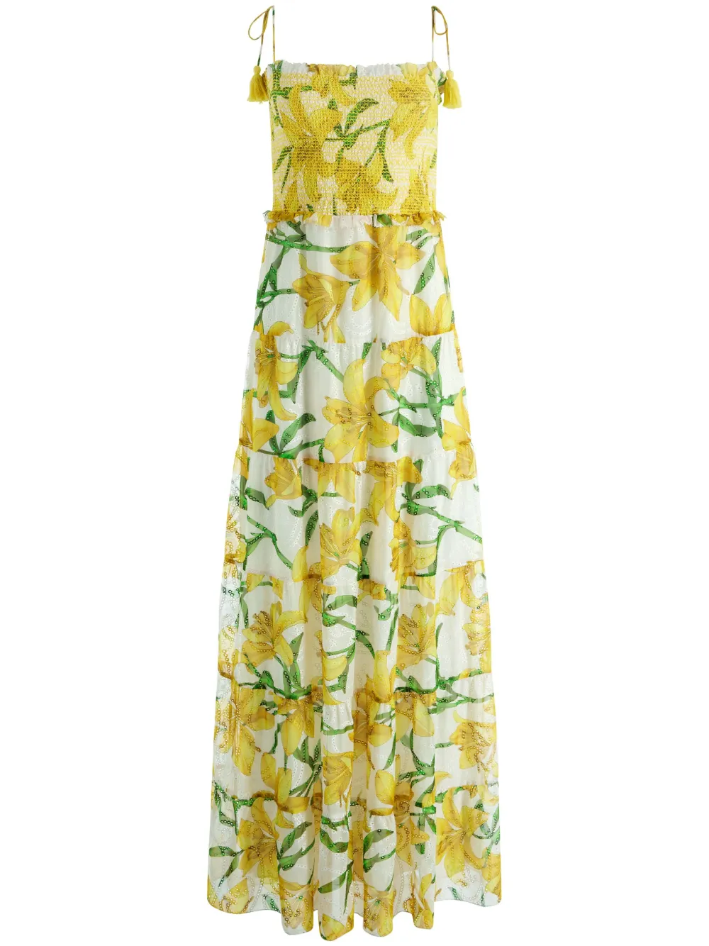 alice + olivia Marna floral-print maxi dress - Giallo