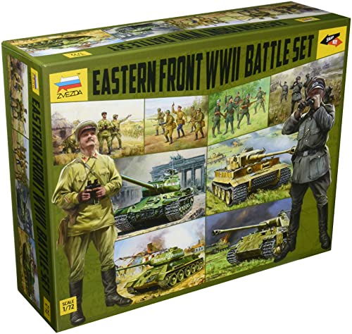 Zvezda 5203 Battle Set: Eastern Front Wwii, Scala 1/72, Plastic Model Kit