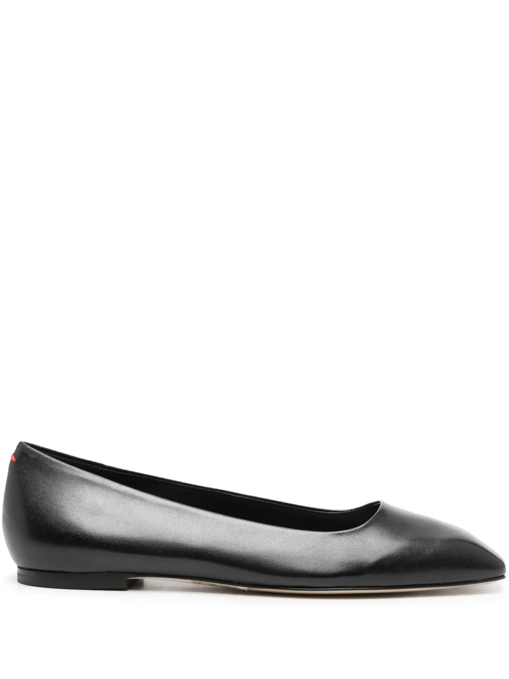 Aeyde Ida leather ballerina shoes - Nero