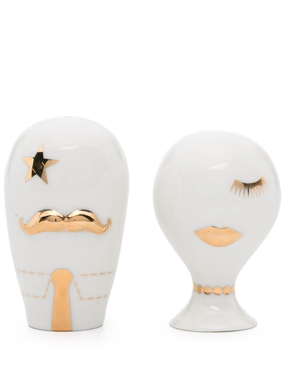 Jonathan Adler Mr. & Mrs. Muse salt and pepper set (set of two) - Bianco