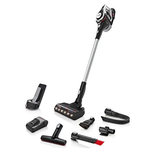 Bosch Aspirapolvere A Batteria Unlimited Gen2 Serie 8 Bss82Sil1, Senza Sacchetto, Fino A 45 Minuti, Batteria Sostituibile, Caricatore Rapido, Illumina