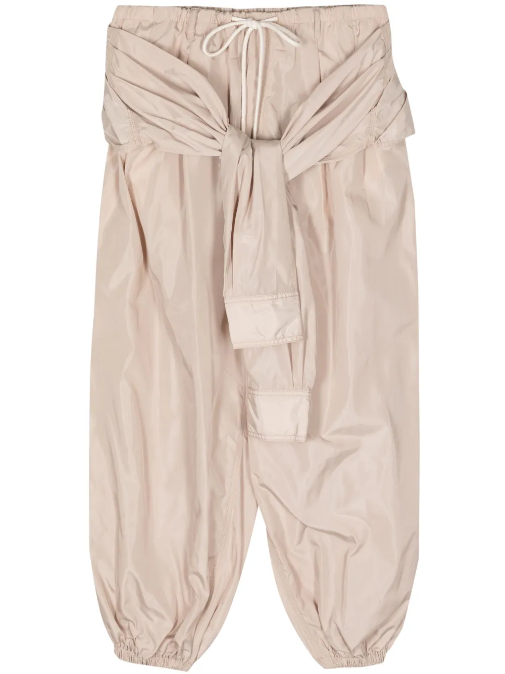 ACT Nº1 tied-waist track pants - Toni neutri