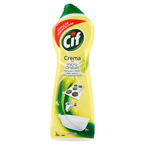 Cif Crema Limone, Detergente Per Superfici Dure - 750 Ml
