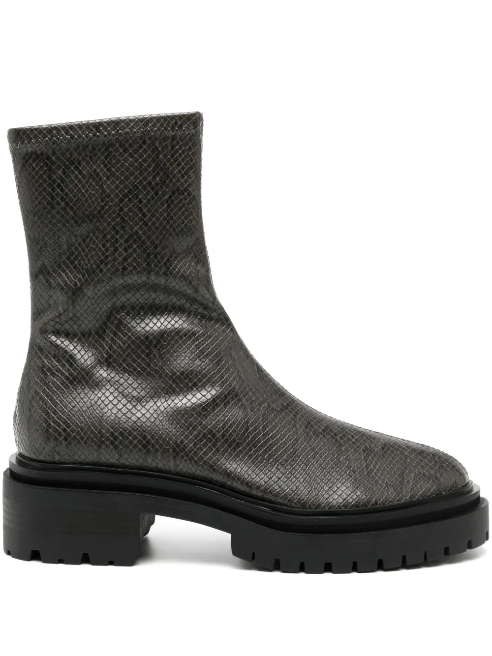 Senso Peyton III 50mm snakeskin-effect boots - Toni neutri