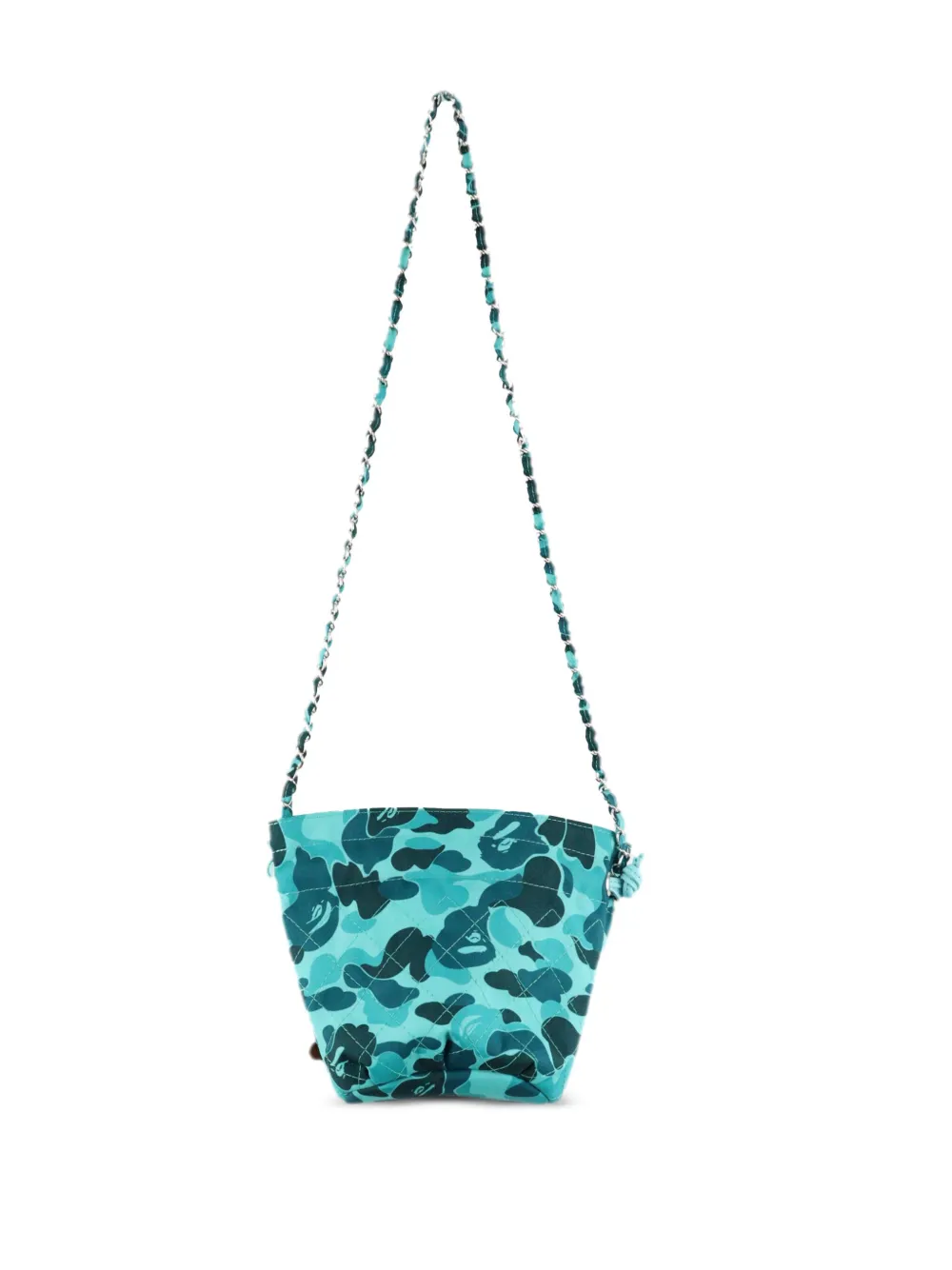 SAINT MXXXXXX x BAPE camouflage-print bucket bag - Blu