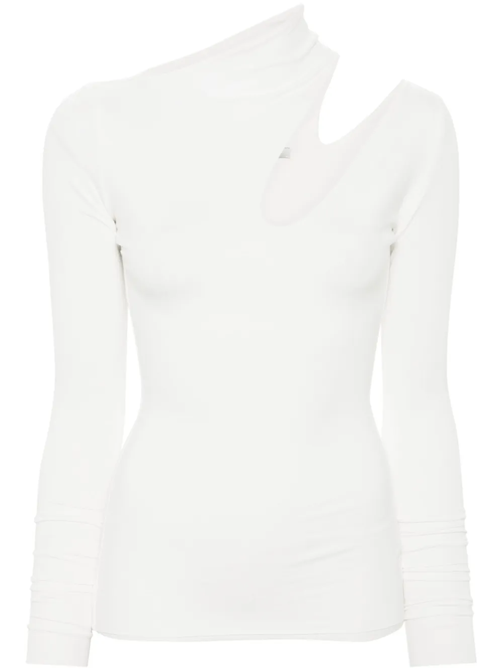 MANURI Bambina cut-out detail top - Toni neutri