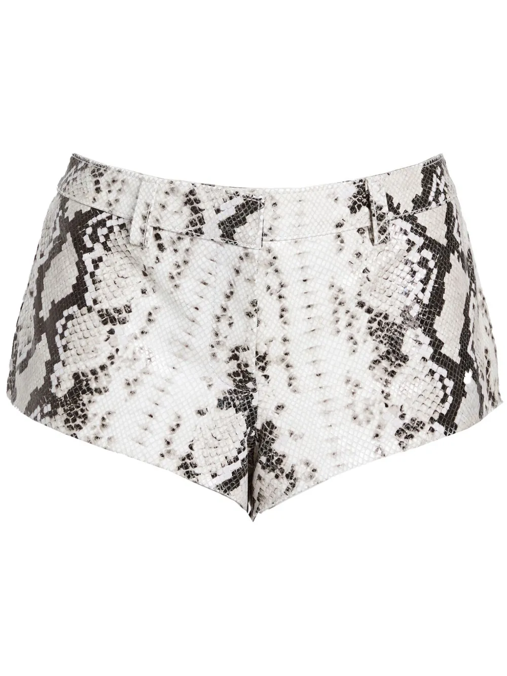 Retrofete Aven snake-print mini shorts - Bianco