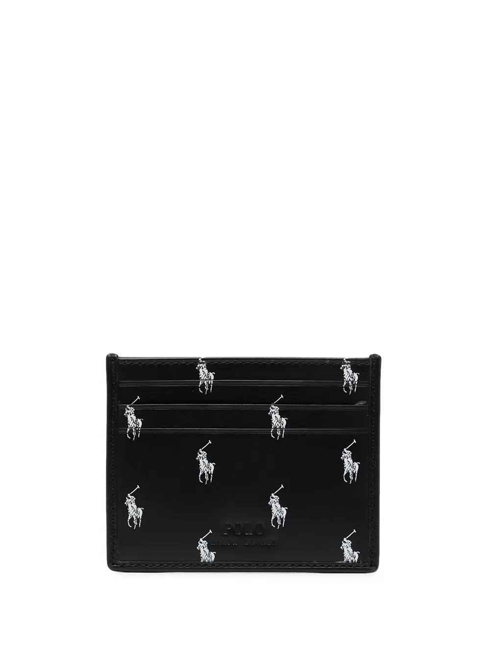 Polo Ralph Lauren Portacarte Polo Pony in pelle - Nero
