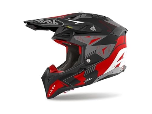 Airoh Casco Offroad Aviator 3 Spin Red Matt Xs