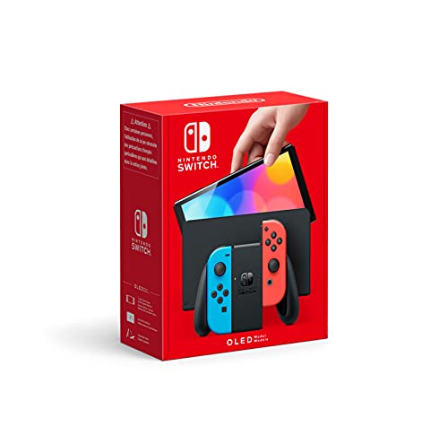 Console Nintendo Switch – Modello Oled, Con Joy-Con Rosso Neon E Blu Neon