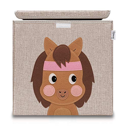 Lifeney Scatola Portaoggetti Beige Con Coperchio I Scatola Per Giocattoli Pieghevole Adatta Per Scaffali Ikea Kallax I Scatola Portaoggetti Per La Cam