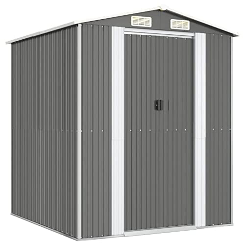 Vidaxl Capanno Da Giardino Grigio Chiaro 192X191X223Cm Acciaio Zincato