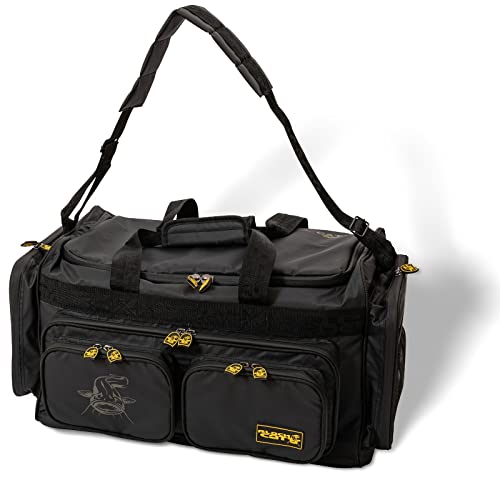 Black Cat Battle Cat Carryall 68 X 41 X 35 Cm – Borsa Da Pesca Per Accessori Waller, Borsa Per Pesca Di Pesce Gatto, Nero , 68X41X35Cm