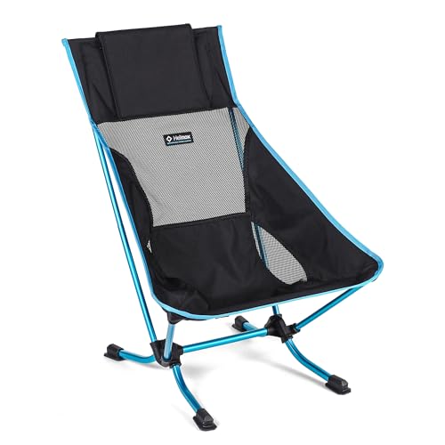 Helinox Beach Chair | Una Combinazione Di Architettura Unica Per Sabbia E Pavimenti Morbidi E Comfort, Conservazione E Un'Estetica Minimalista (Black