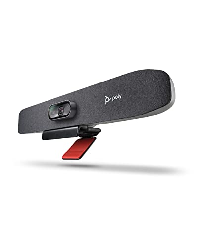 Poly Studio R30 - Sistema Di Videoconferenza 4K (Plantronics)-Camera, Microfono E Barra Altoparlanti Per Piccole Sale-Tracciamento Del Presentatore, N